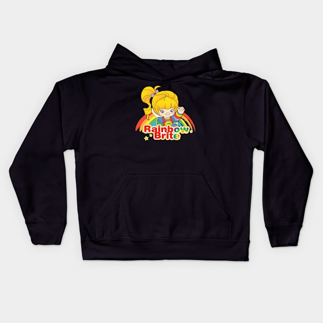 Rainbow Brite Vintage Kids Hoodie by christinehearst